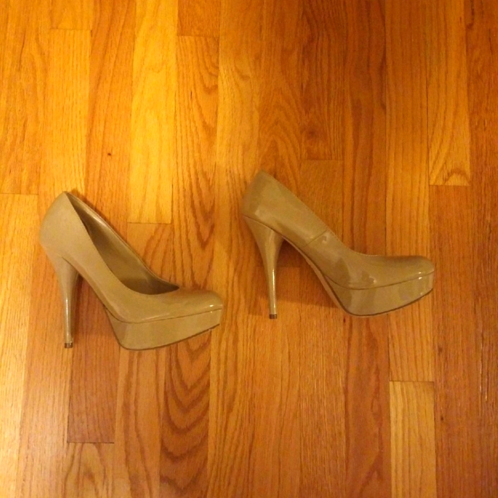 Tan Nude Platform Heels